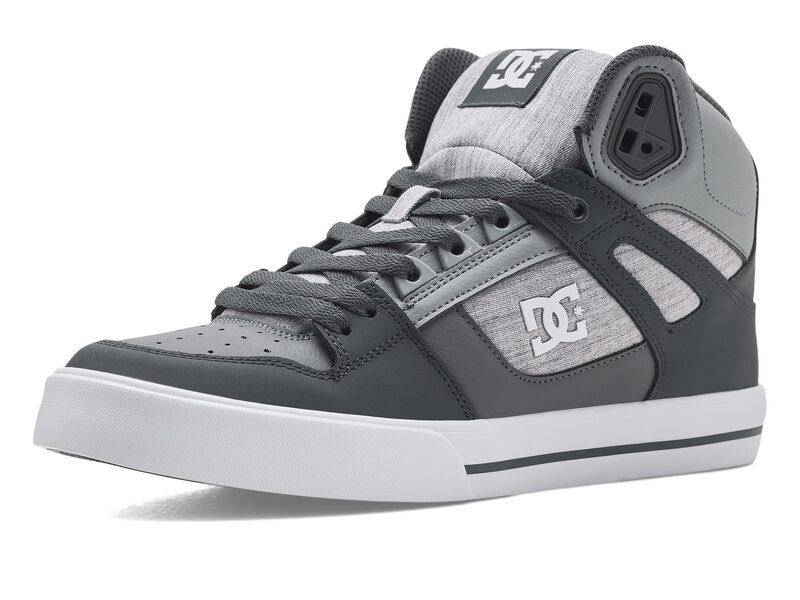 ディーシー メンズ シューズ スニーカー DC Pure High Top 室内用便器 Grey/White 白いこと