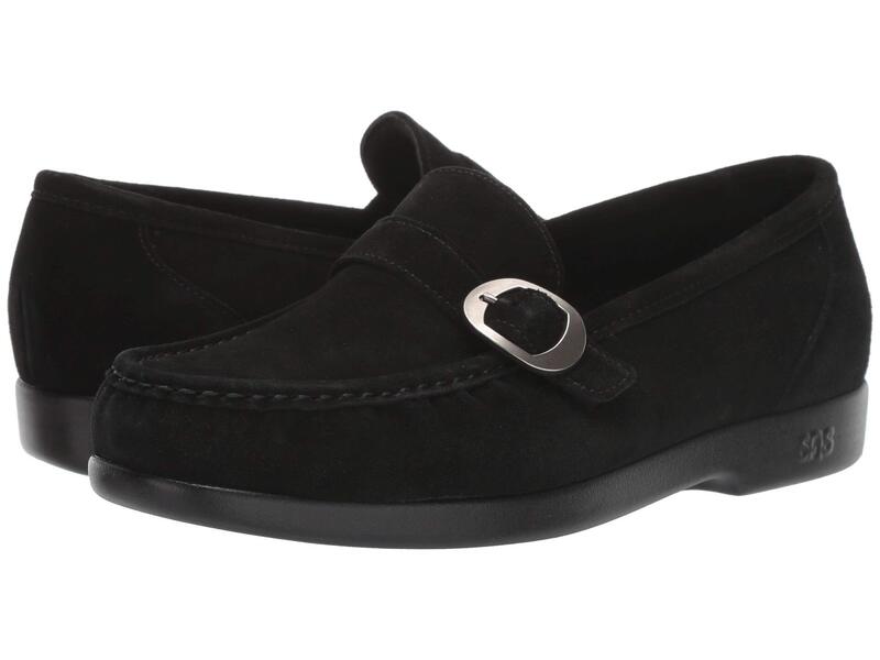 サス レディース シューズ スリッポン・ローファー SAS Lara Comfort Loafer Black Suede ブラック