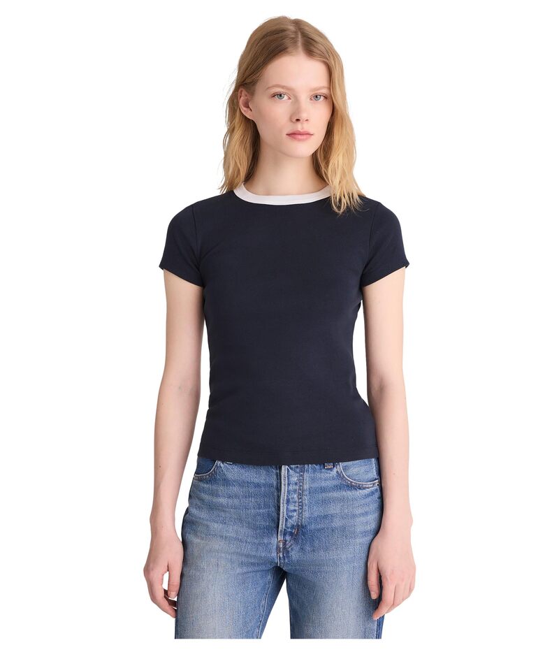 メイドウェル レディース トップス シャツ クルーネック コットン Madewell The '90s Crewneck Tee in Compact Cotton Colorblock 12,735円