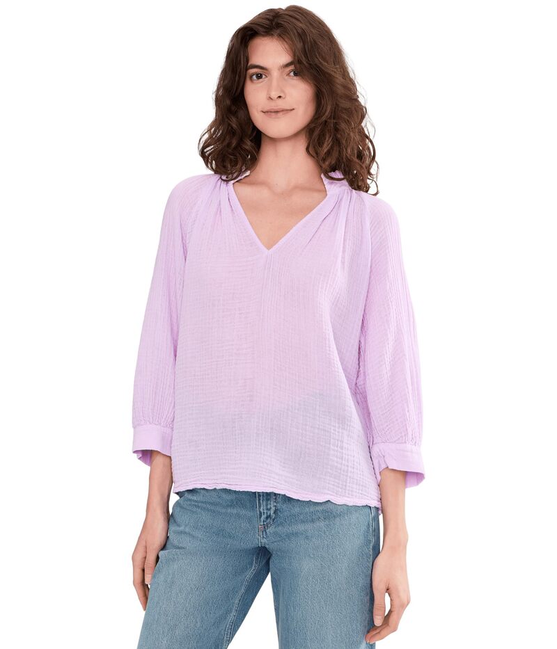 マイケルスターズ レディース トップス シャツ フリル Michael Stars Kali 3/4 Sleeve Ruffle Neck Whimsy