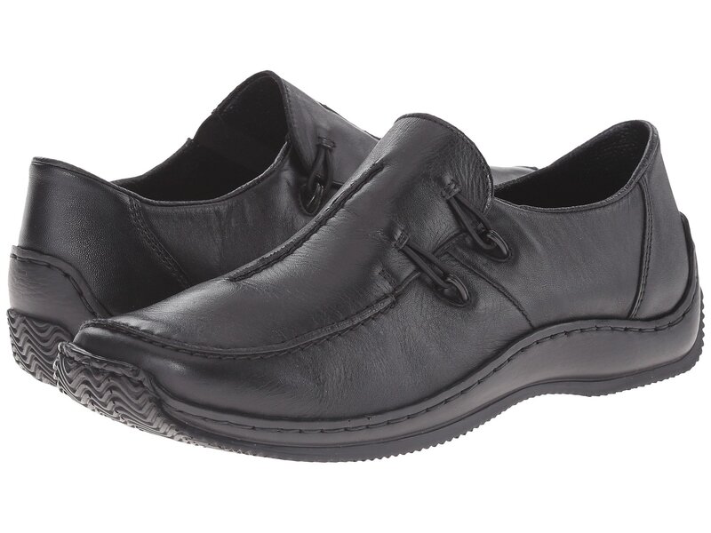 リーカー レディース シューズ スリッポン・ローファー Rieker L1751 Celia 51 Black Leather ブラック