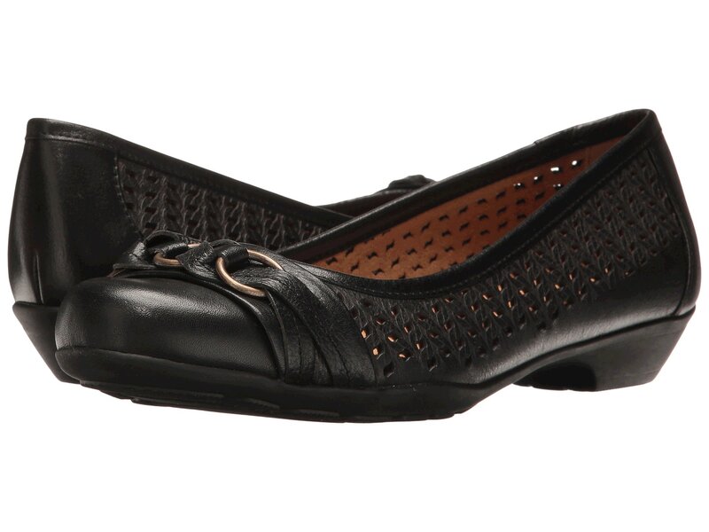 コンフォーティバ レディース シューズ サンダル Comfortiva Posie Laser Softspots Black 黒いこと