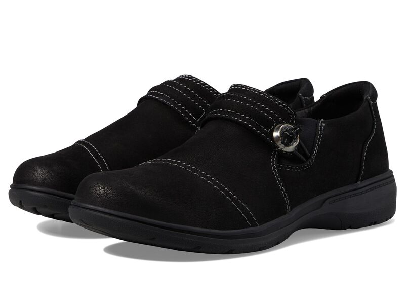 クラークス レディース シューズ サンダル Clarks Carleigh Pearl Black Nubuck ブラック