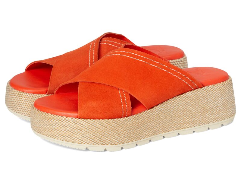 ソレル レディース シューズ 踵 プラットホーム SOREL Sunpeak Platform Slide Crimson Fire/Ho クリムゾン