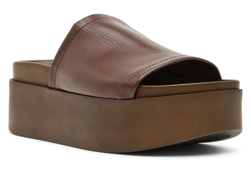 スティーブ マデン レディース シューズ 踵 Steve Madden Arwen Brown Leather 赤銅色