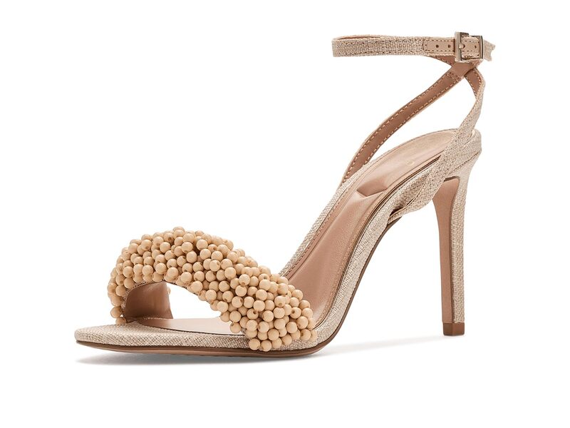 ヴィンスカムート レディース シューズ 踵 サンダル アンクル Vince Camuto Arleem Beaded Band Ankle Strap Higheel Sandals Natural