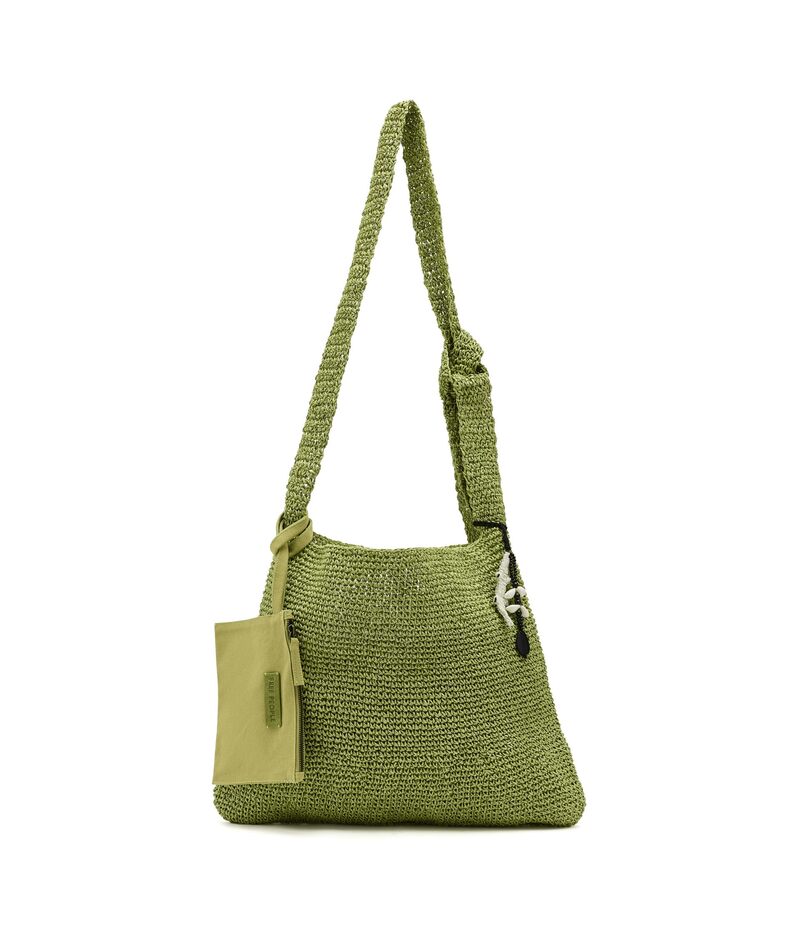 フリーピープル レディース 御徒面子 Free People Coastal Crush Straw Tote Matcha