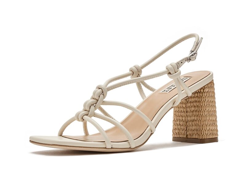 バッジェリーミシュカ レディース シューズ 踵 Badgley Mischka XiaraWo Cream Leather 皮膚軟化剤