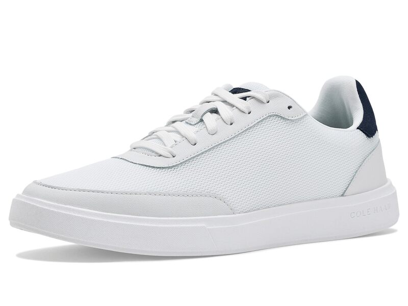 電話を掛けるハーン メンズ シューズ スニーカー Cole Haan Grand Crosscourt Sideserve Optic White/Nav 白いこと
