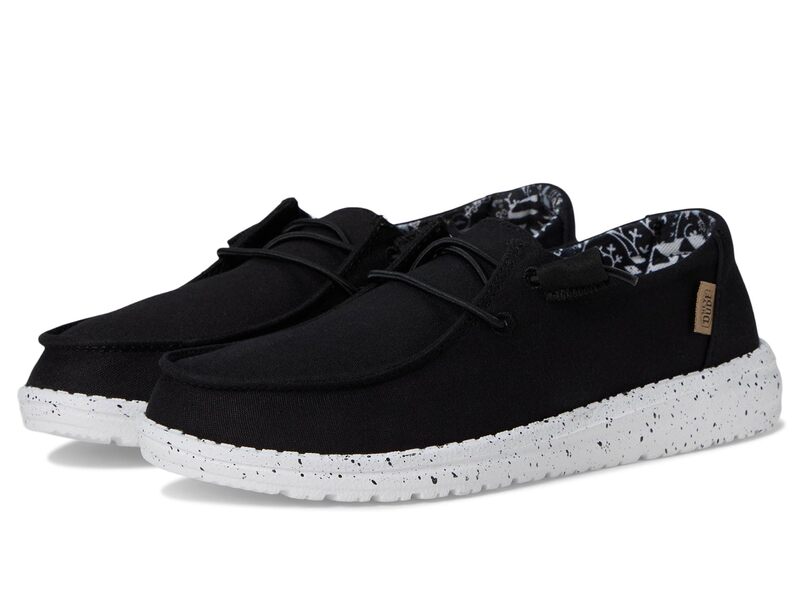 ヘイデュード レディース シューズ スリッポン・ローファー Hey Dude Wendy Basic Slip-On Casual Shoes Black Odyssey 黒いこと