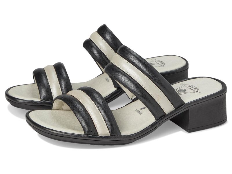 飛球英国の首都 レディース シューズ 踵 Fly London EITY580FLY Black/Silver 黒いこと
