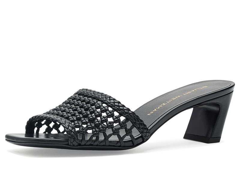 スチュアート ワイツマン レディース シューズ 踵 Stuart Weitzman Marina Slides 50 Black 黒いこと