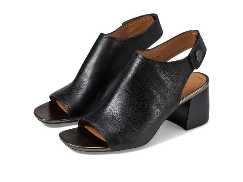 バイオニック レディース シューズ 踵 Vionic Valencia Black Leather 黒いこと