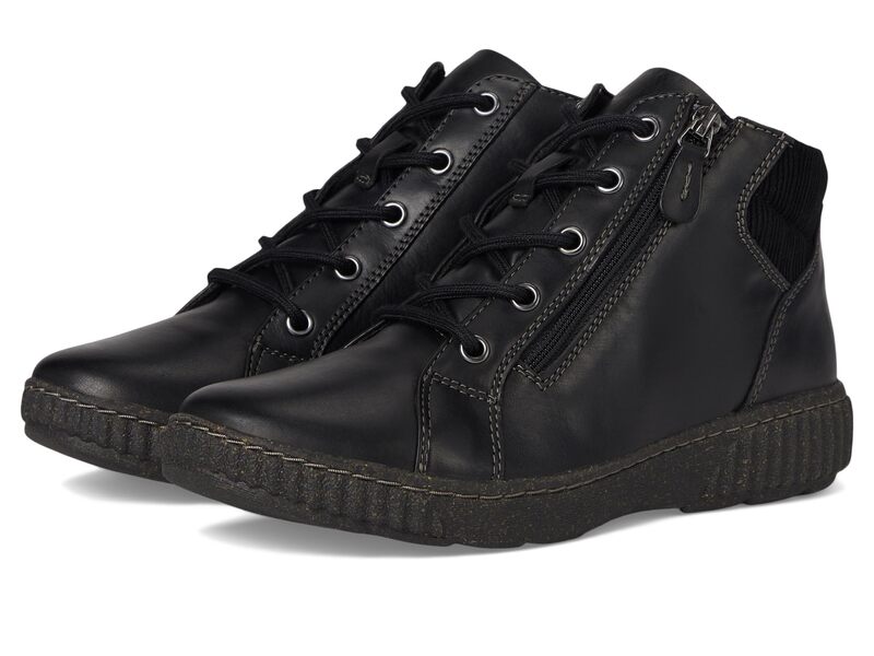 クラークス レディース シューズ ブーツ・レインブーツ Clarks Caroline Park Black Combi Lea 黒いこと