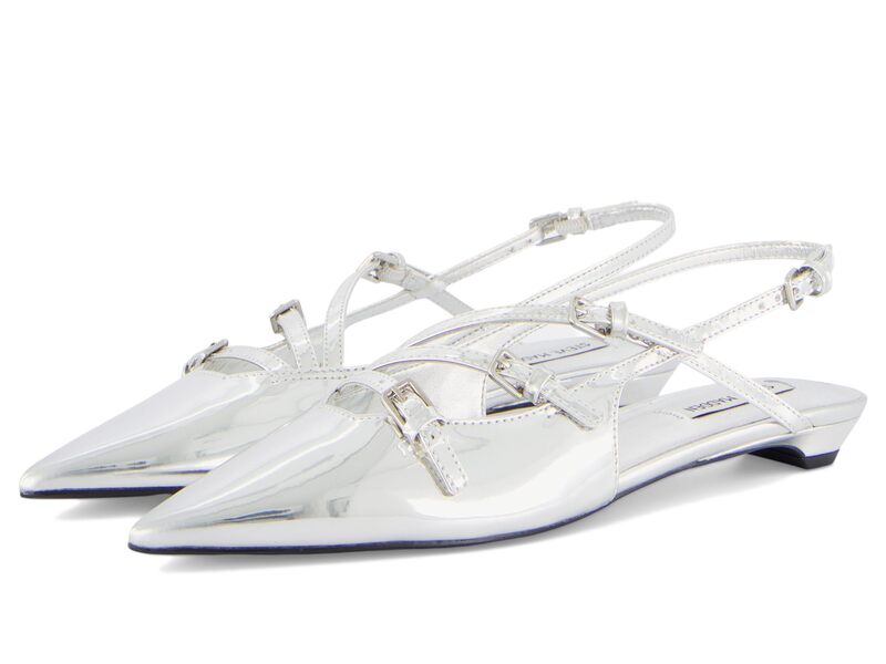 スティーブ マデン レディース シューズ 踵 Steve Madden Peony Silver しろがね色