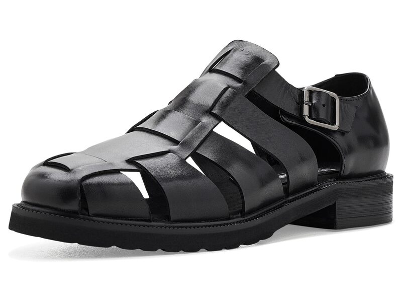 スティーブ マデン メンズ シューズ サンダル Steve Madden Havana Black Leather 黒いこと