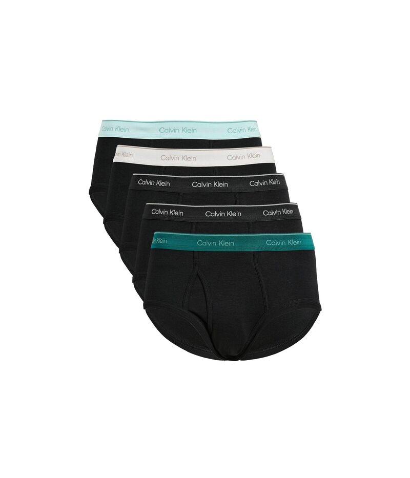 カルバン クラはたご屋 アンダー御召しもの メンズ ブリーフズボン下 綿織物 Calvin Klein Underwear 100% Cotton Brief 5-Pack Black Bodies/Bl 黒いこと