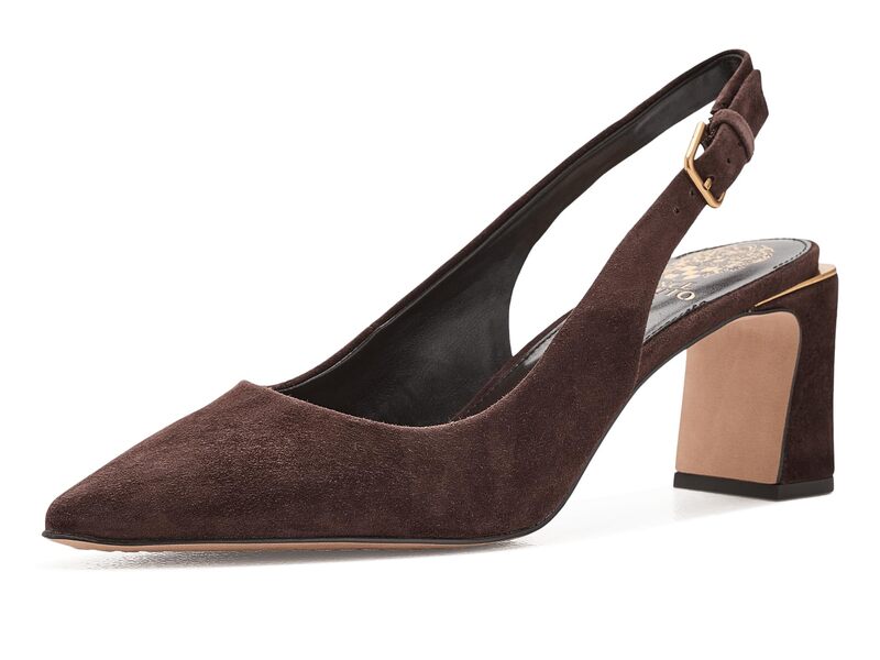 ヴィンスカムート レディース シューズ 踵 Vince Camuto Hamden Buckle Slingback Pumps Brownie