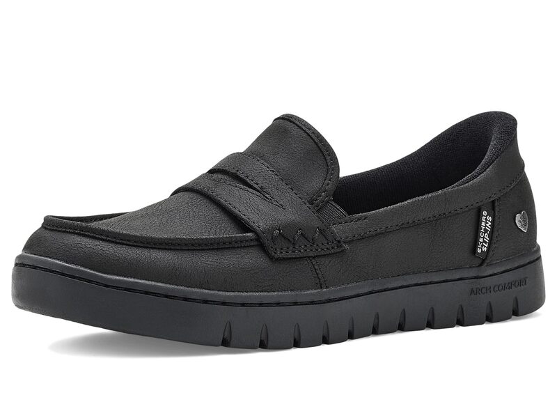 スケッチャーズ レディース シューズ スリッポン・ローファー Bobs From Skechers Hands Free Slip-Ins - Arch Comfort - Sunfest Black/Black 黒いこと
