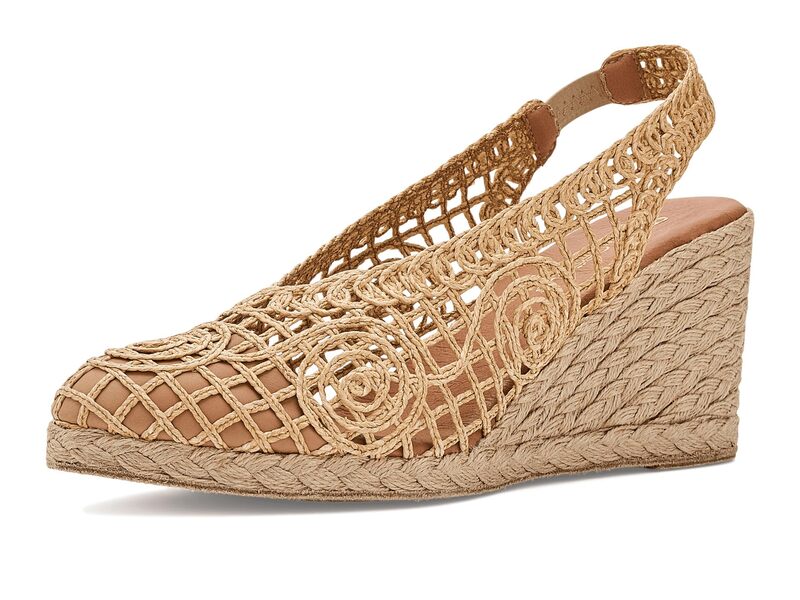 アンドレ地べた レディース シューズ 踵 Andre Assous Pamala Natural Raffia
