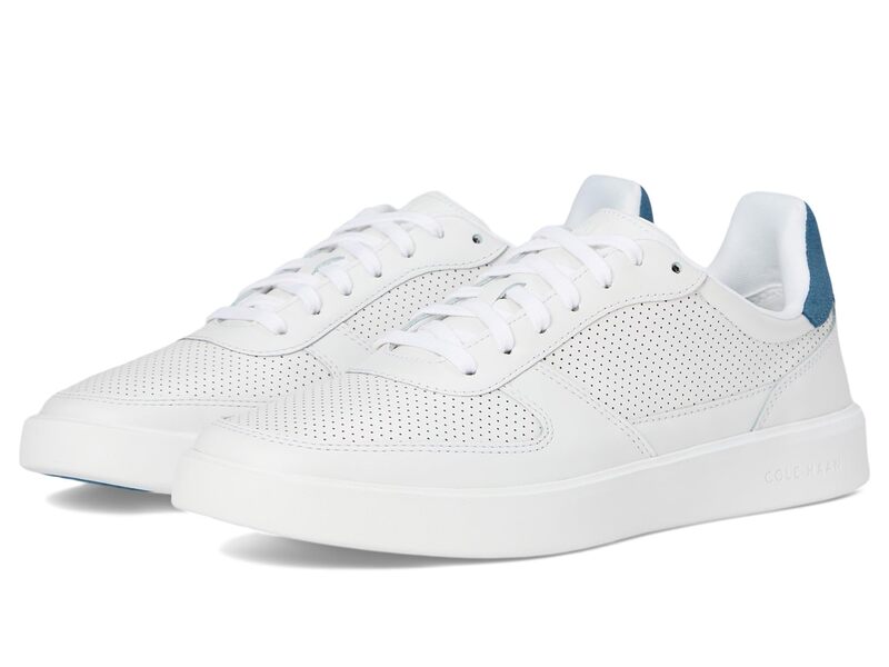 電話を掛けるハーン メンズ シューズ スニーカー Cole Haan Grand Crosscourt Daily Court Sneakers Optic White/Ind 白いこと