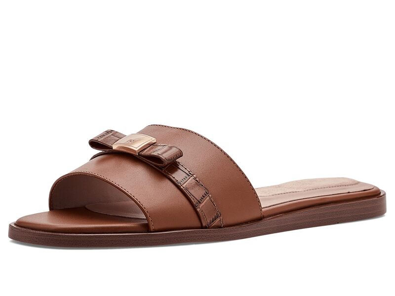電話を掛けるハーン レディース シューズ サンダル Cole Haan Go-to Emalia Slide Bow British Tan Lea タン