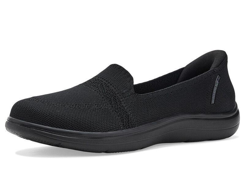 スケッチャーズ レディース シューズ スリッポン・ローファー Skechers Hands Free Slip-Ins On-The-Go Flex Radiant - Sloane Black/Black 黒いこと