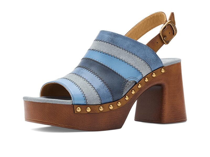 飛球 レディース シューズ 踵 パッチワーク Frye And Co. Wylie Patchwork Blue Multi 青み