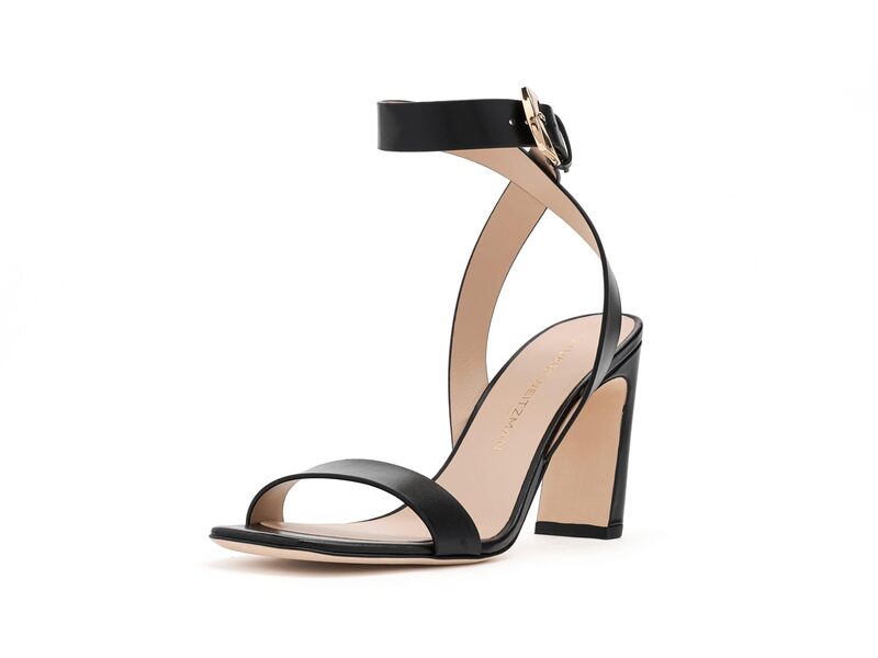 スチュアート ワイツマン レディース シューズ 踵 サンダル Stuart Weitzman Sai Sandals 85 Black 黒いこと