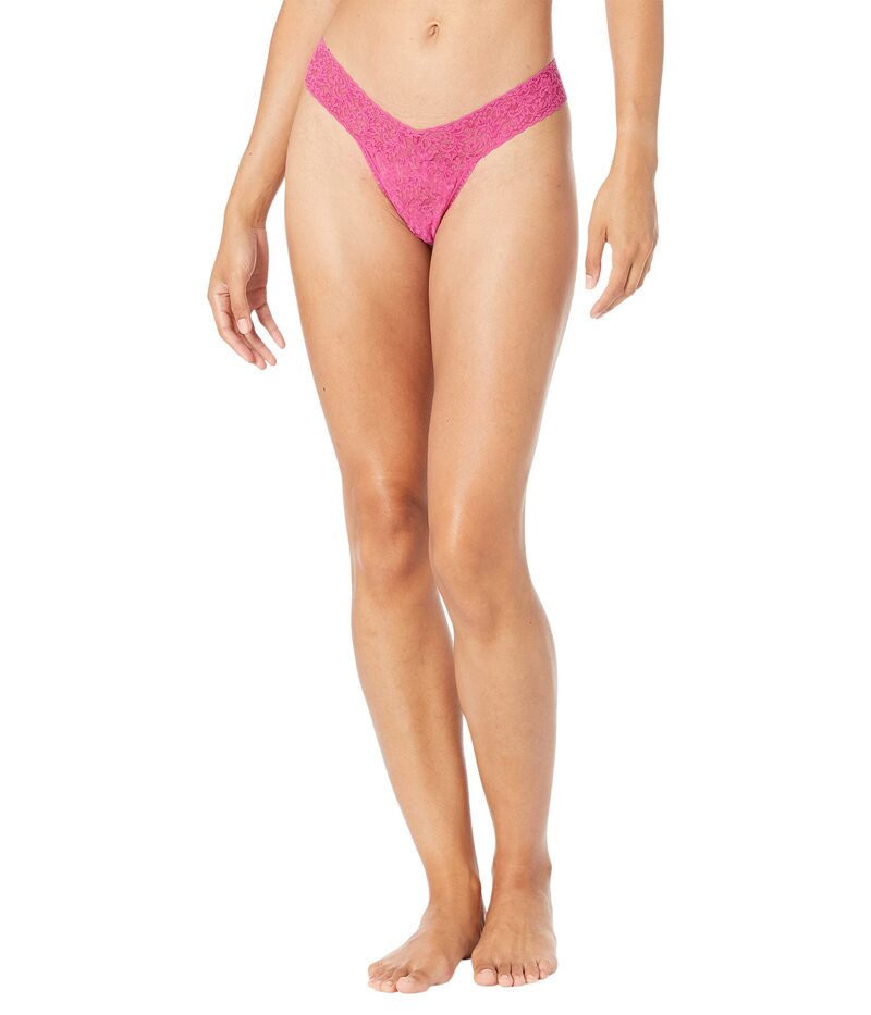 ハンキーパンキー レディース アンダー御召しもの ズボン下 ローライズ スピード競技 Hanky Panky Signature Lace Low Rise Thong Dragon Fruit Pi