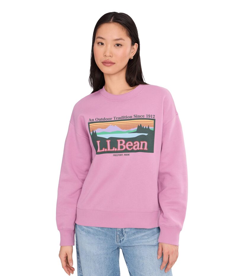 エルエルビーン レディース アウター パーカー・スウェット プルオーバー ロゴタイプ L.l.bean Essentialogo Crew Sweatshirt Iced Orchid Out