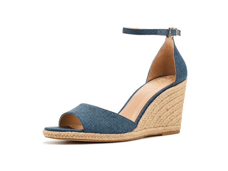 ヴィンスカムート レディース シューズ 踵 Vince Camuto Felyn Espadrille Wedge Denim Blue ジーンズ