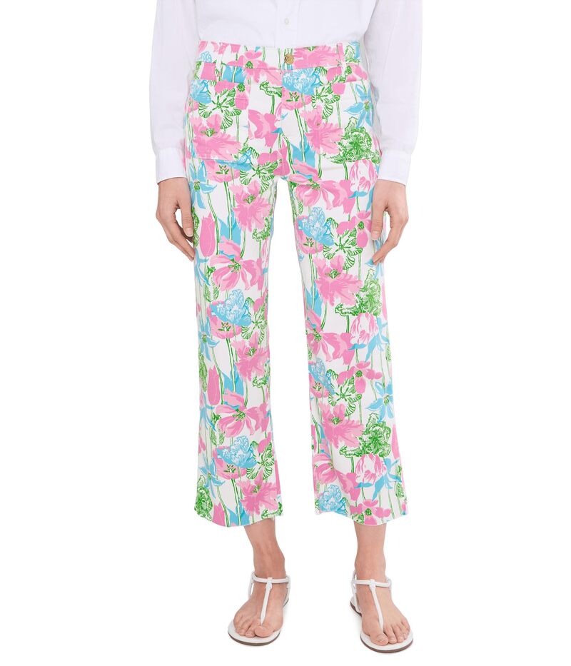リリーピュリッツァー レディース ボトムス 心地好いズボン下 デニム Lilly Pulitzer Harleen High-Rise Crop Jeans Resort White Vi 白いこと
