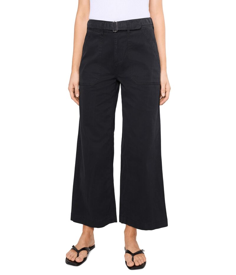 ニックプラスゾーイ レディース ボトムス 心地好いズボン下 ワイドレッグ アンクル Nic+zoe Highland Wide Leg Soft Stretch Belted Ankle Black Onyx 黒いこと