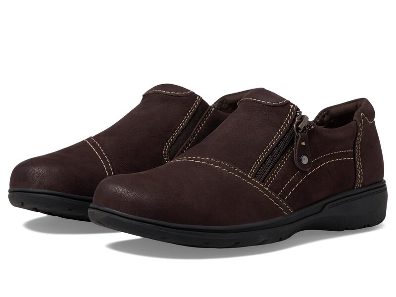 クラークス レディース シューズ スリッポン・ローファー Clarks Carleigh Ray Dark Brownubu 赤銅色