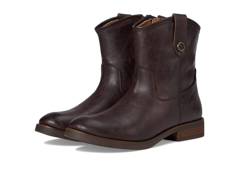 飛球 レディース シューズ ブーツ・レインブーツ Frye And Co. Kellie Button Short Dark Brown 赤銅色