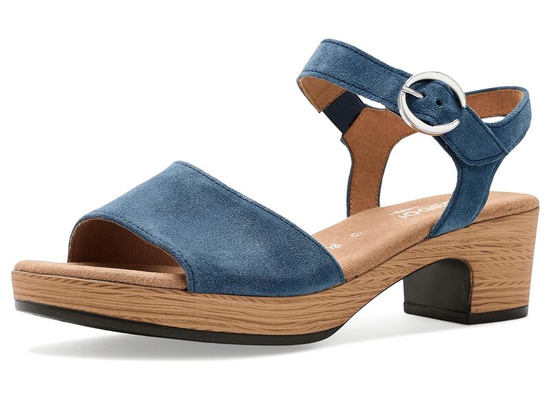 ガどんぶり鉢 レディース シューズ 踵 Gabor 82.071 Blue 青碧