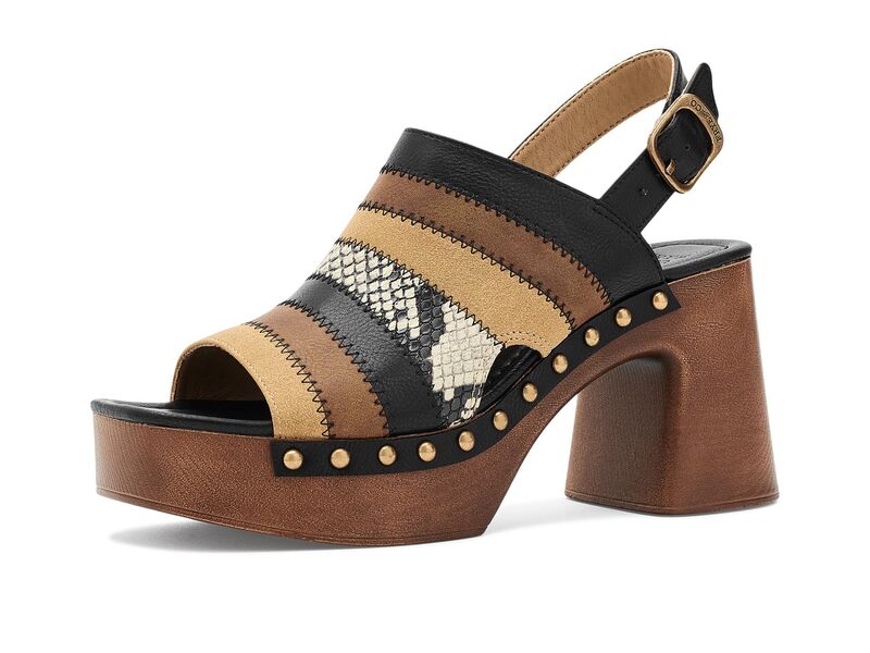 飛球 レディース シューズ 踵 パッチワーク Frye And Co. Wylie Patchwork Black Multi 黒いこと