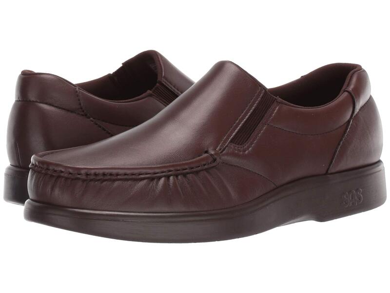 サス メンズ シューズ スリッポン・ローファー Saside Gore Slip On Comfort Loafer Brown 赤銅色