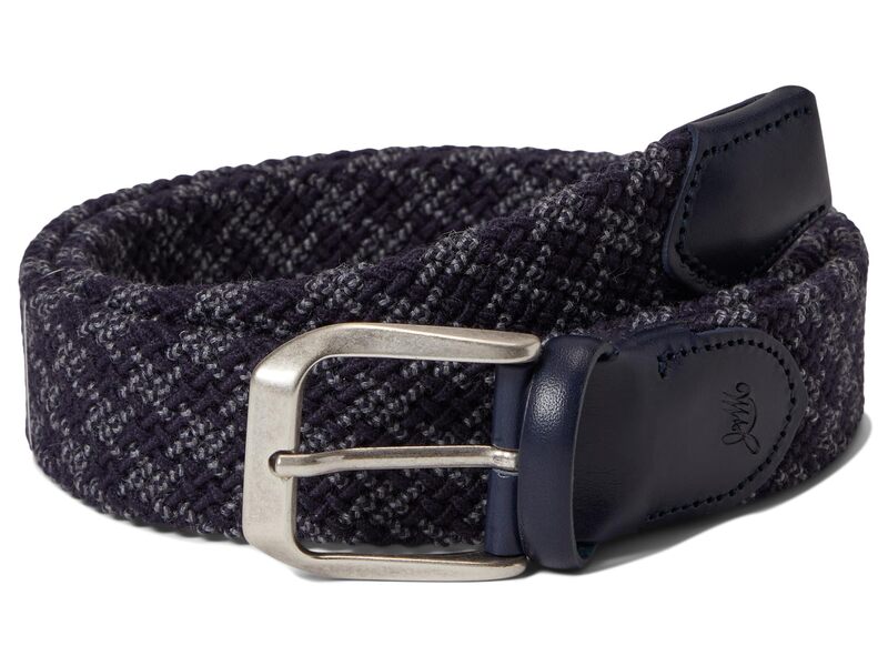 ジョンストンアンドマーフィー メンズ 付属品 胴締め 編み物 Johnston \u0026 Murphy Jameson Stretch Knit Belt Navy/Charcoal 濃灰色