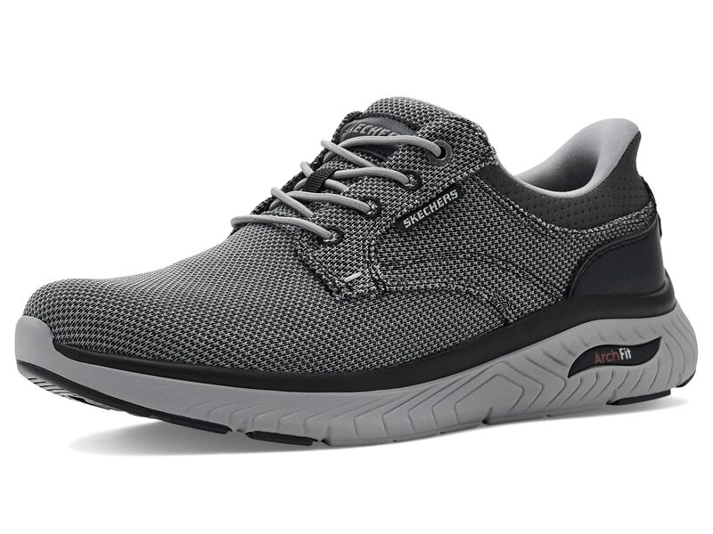 スケッチャーズ メンズ シューズ スニーカー Skechers Arch Fit Crosser - Ruger Black 黒いこと