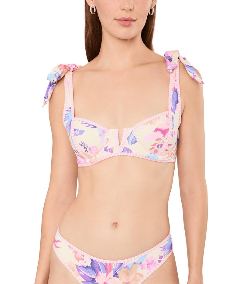 ビーチライオット レディース 海水着 とっ始めのみ Beach Riot Blair Top Hibiscus Garden
