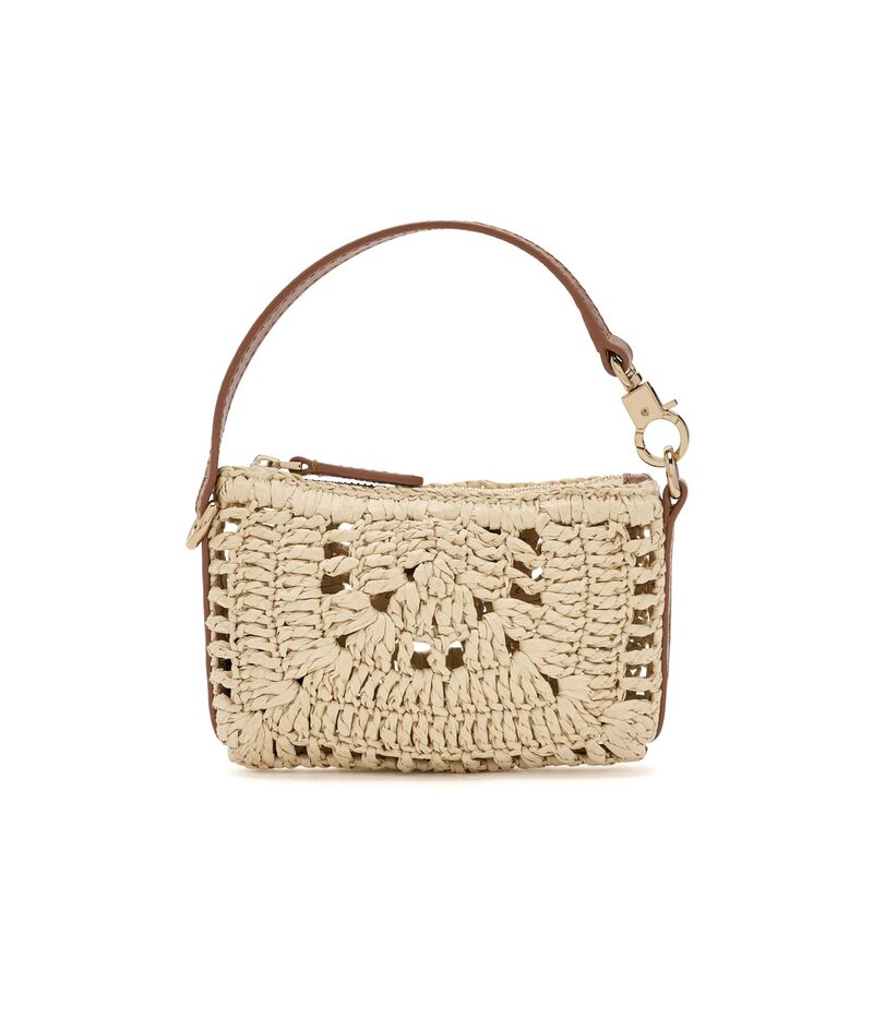 メイドウェル レディース 御徒面子 ミニ Madewell Straw Mini Pouch Natural