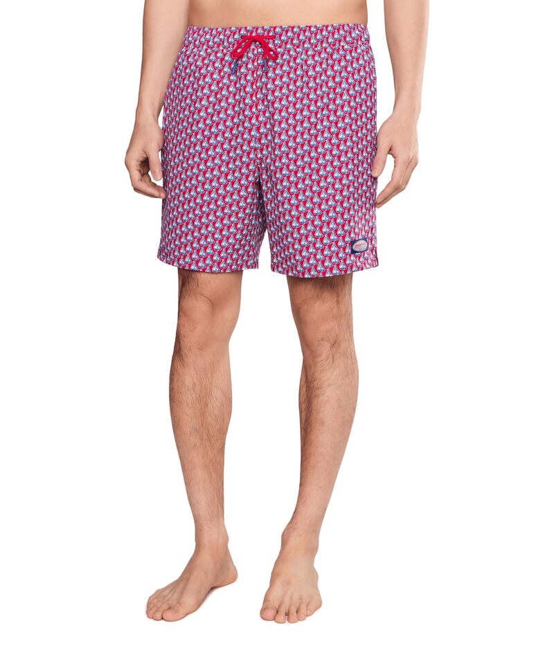 ヴァインヤードヴァインズ メンズ 海水着 二分の一ズボン下・さる股引き Vineyard Vines 7 Inchappy Swim Trunksailing/Lightho