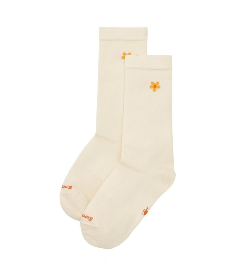 かっこ良い羊毛 レディース アンダーお召しもの ソックス Smartwool Everyday Groovy Bloom Crew Socks Natural