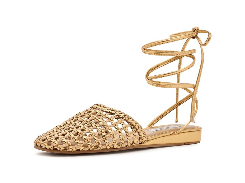 スティーブ マデン レディース シューズ 踵 Steve Madden Flutter Natural/Gold ゴールド