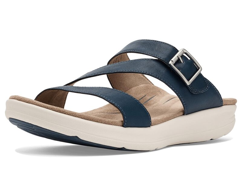 エイトレックス レディース シューズ 踵 サンダル Aetrex Jenny Wedge Sandal Navy 米国海軍