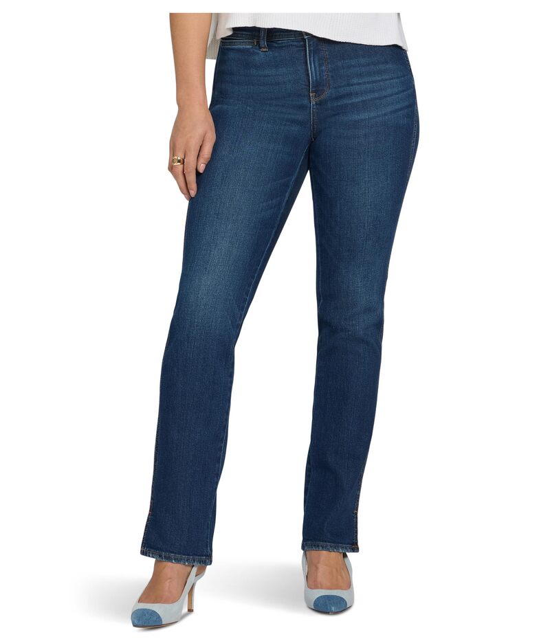 エヌワイディージェイ レディース ボトムス ジーンズズボン下 片方細長い切口 プチ デニム Nydj Petite Marilyn Straight Side Slit Jeansunset Villa