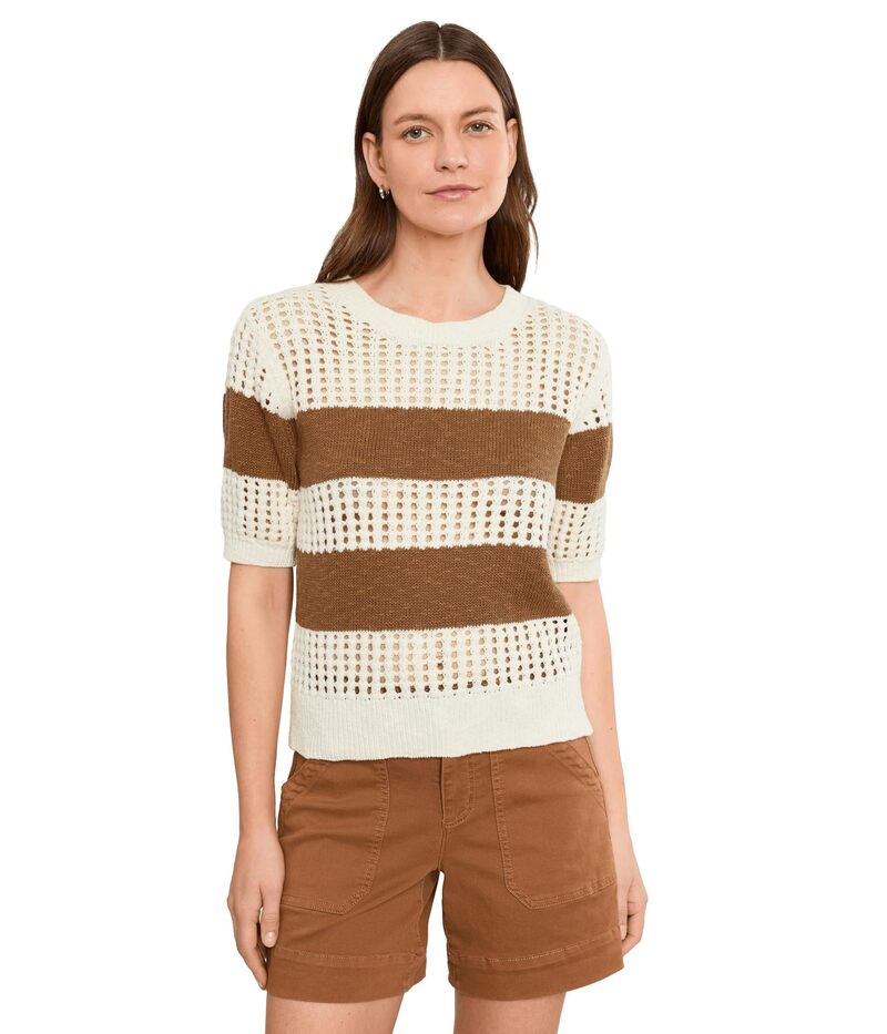 駆け込み寺 レディース アウター 編み物・スウェーター プルオーバー Sanctuary Beachside Openwork Tee Collagen/Toaste