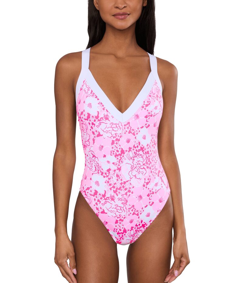リリーピュリッツァー レディース 水泳着 上下仕掛ける Lilly Pulitzer Nioma One-Piece Conch Shell Pin